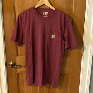 Carhartt Men’s Pocket Red Short Sleeve T-Shirt Size Small Loose Fit Preowned